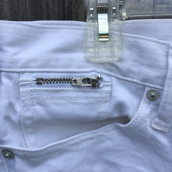 London Jean~White Distressed Jeans - Picture 6 of 16